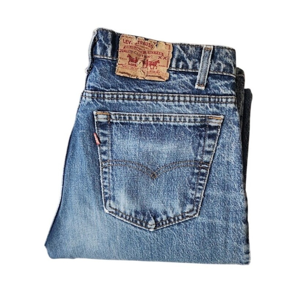 LEVI'S VINTAGE 550 Tab Made USA Mid Wash Jeans Vintage Denim 34x36‎